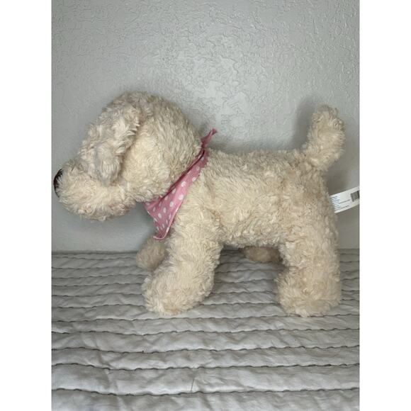 Walgreens Puppy Dog Plush Pink Polka Bandana Scarf 12” Hug Me Stuffed Animal - Picture 3 of 7